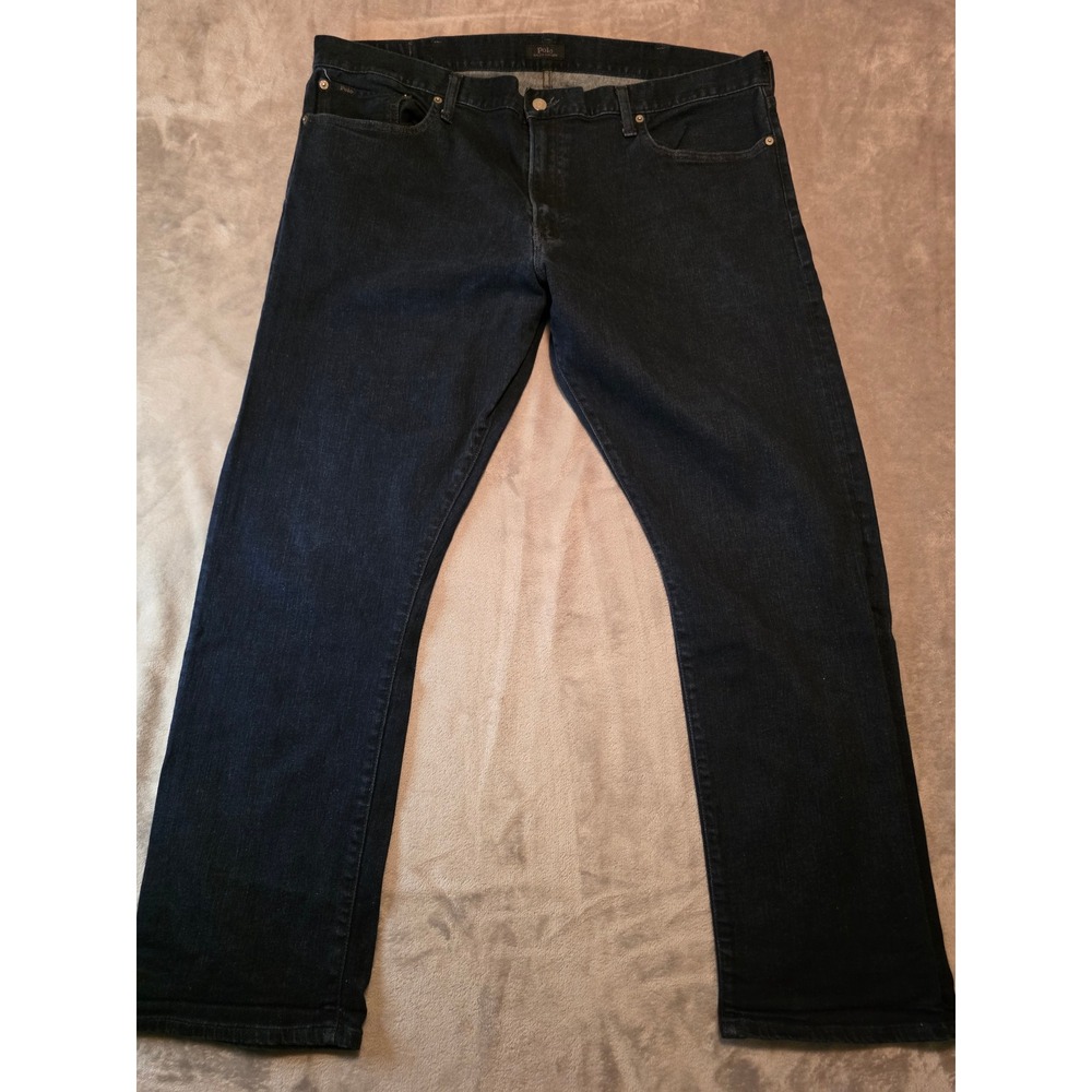 Polo Ralph Lauren Jeans Mens 42/32 Dark Blue Hampton Relaxed Straight Denim